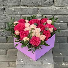 Цветочная композиция из Розы в коробке в Красавино