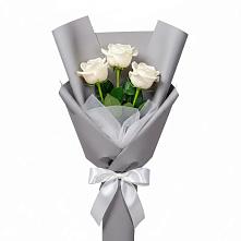 Букет 3 белые розы #REPLACE_PRED# Красавино