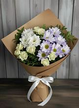 Букет цветов из:  Хризантемы и Розы в Красавино