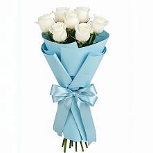 Букет 7 белых роз Проуд в Красавино