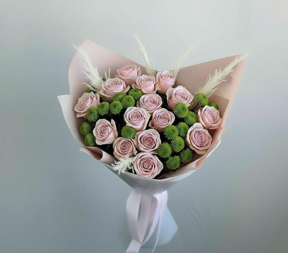 Букет цветов из: Розы и Хризантемы в Красавино