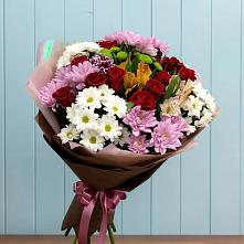 Букет цветов из:  Розы, Хризантемы и Альстромерии в Красавино