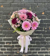 Букет цветов из:  Герберы и Хризантемы в Красавино