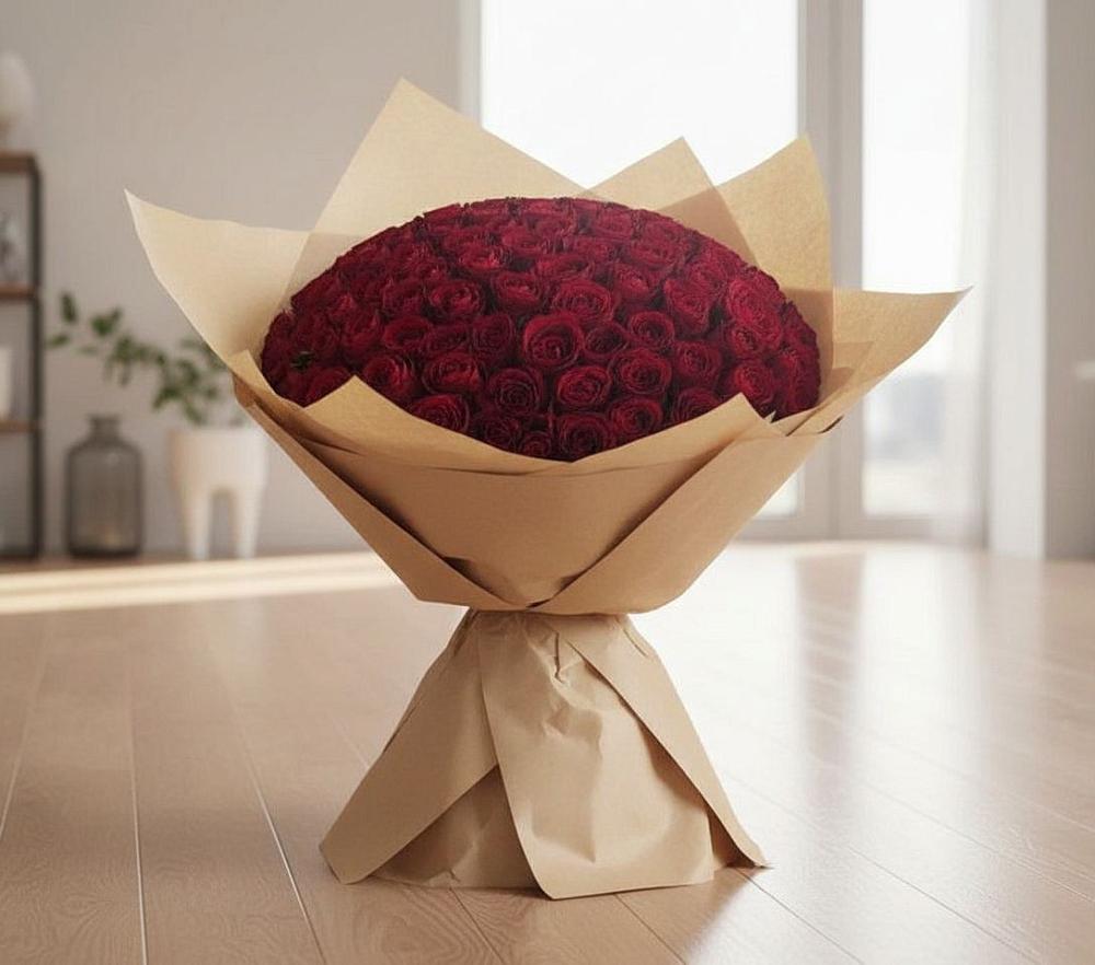 Букет 101 Красная роза в Красавино