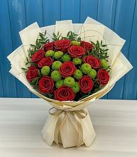 Букет цветов из:  Розы и Хризантемы в Красавино