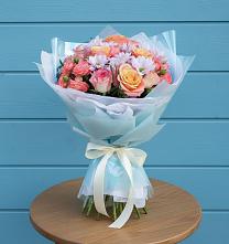 Букет цветов из:  Хризантемы и Розы #REPLACE_PRED# Красавино