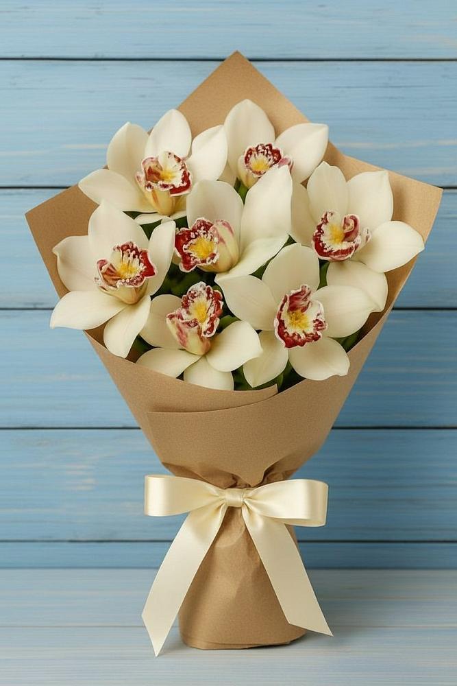 Букет цветов из: Орхидеи и Розы в Красавино