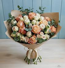 Букет цветов из:  Альстромерии и Розы #REPLACE_PRED# Красавино